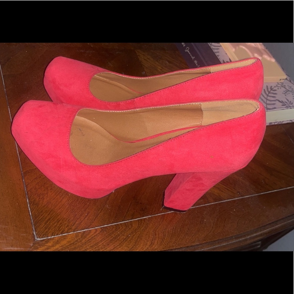N/A brand, pink 4 inch heels size 10 worn once
